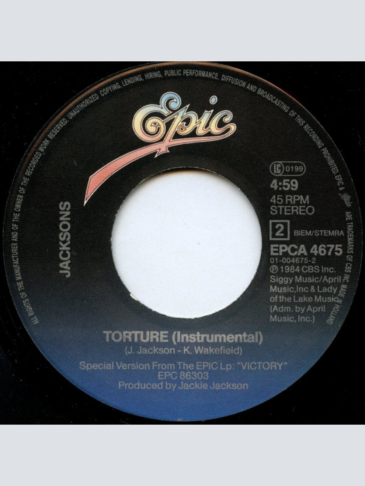 Vinyl / Jacksons* - Torture