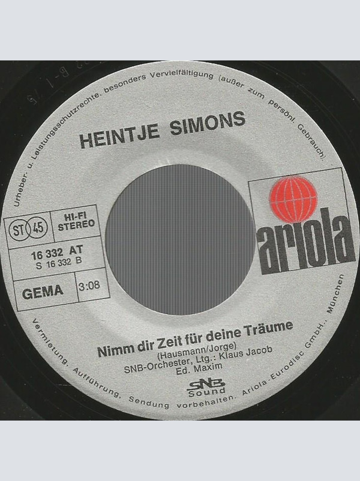 Vinyl / Heintje Simons* - Ein Andres Mädchen Will Ich Nicht
