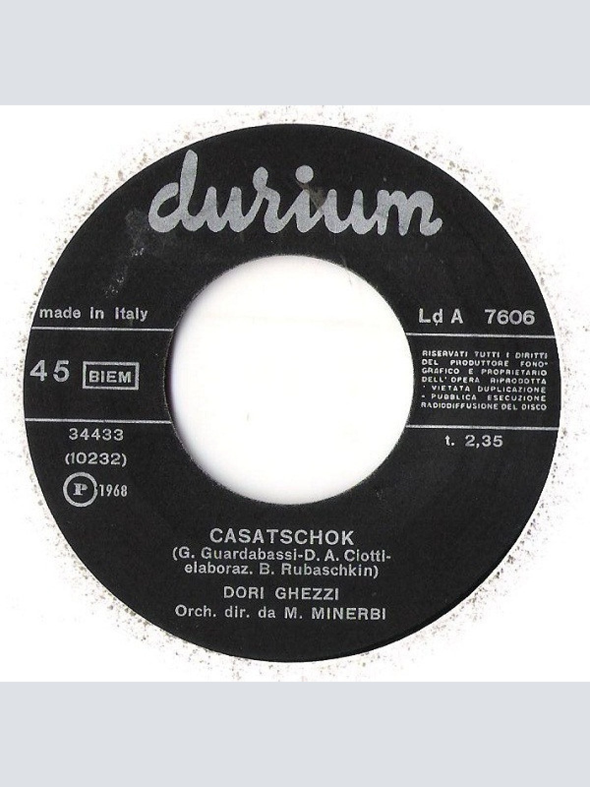 Vinyl / Dori Ghezzi - Casatschok