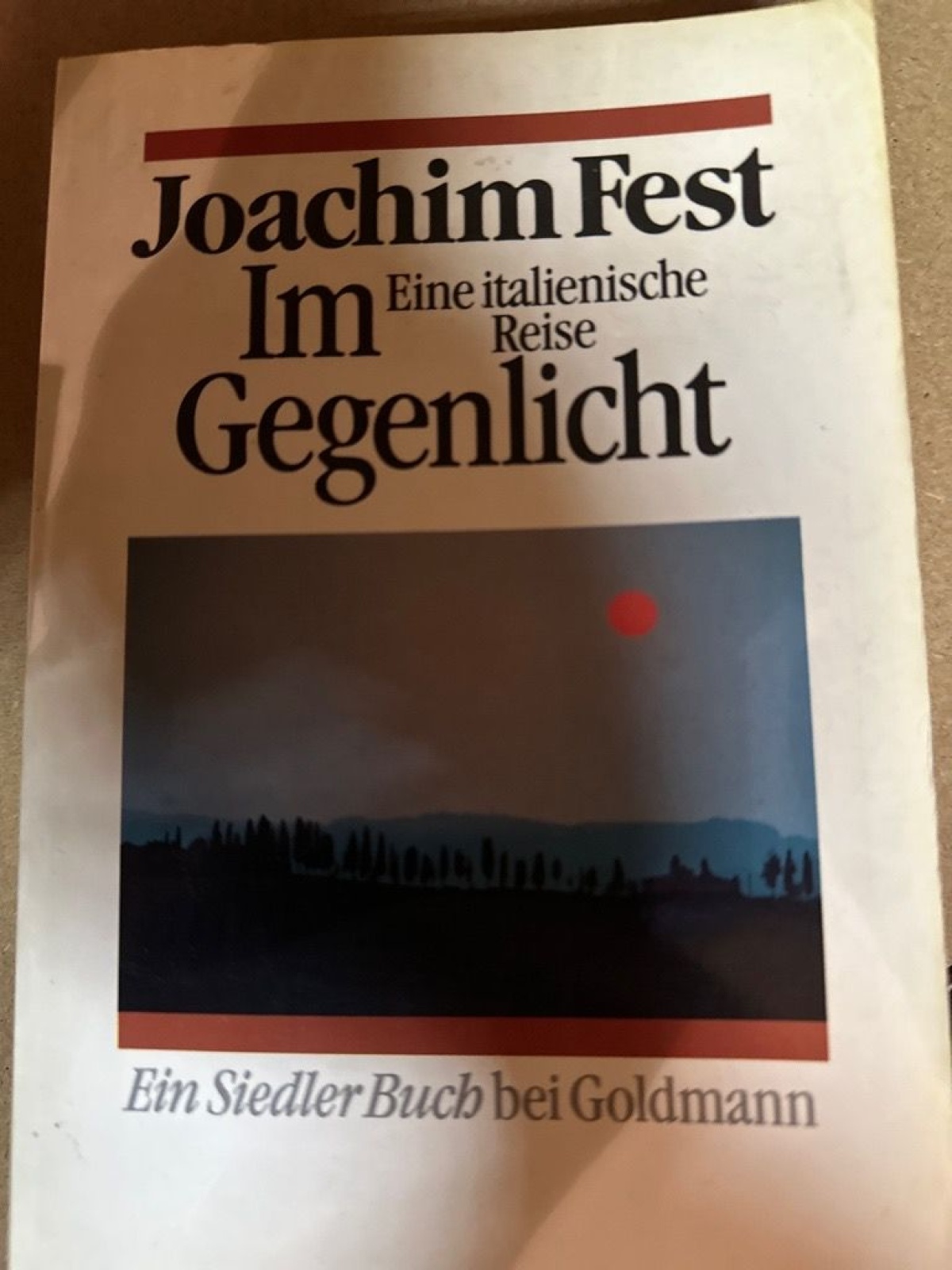 4311 Joachim Fest IM GEGENLICHT: EINE ITALIENISCHE REISE