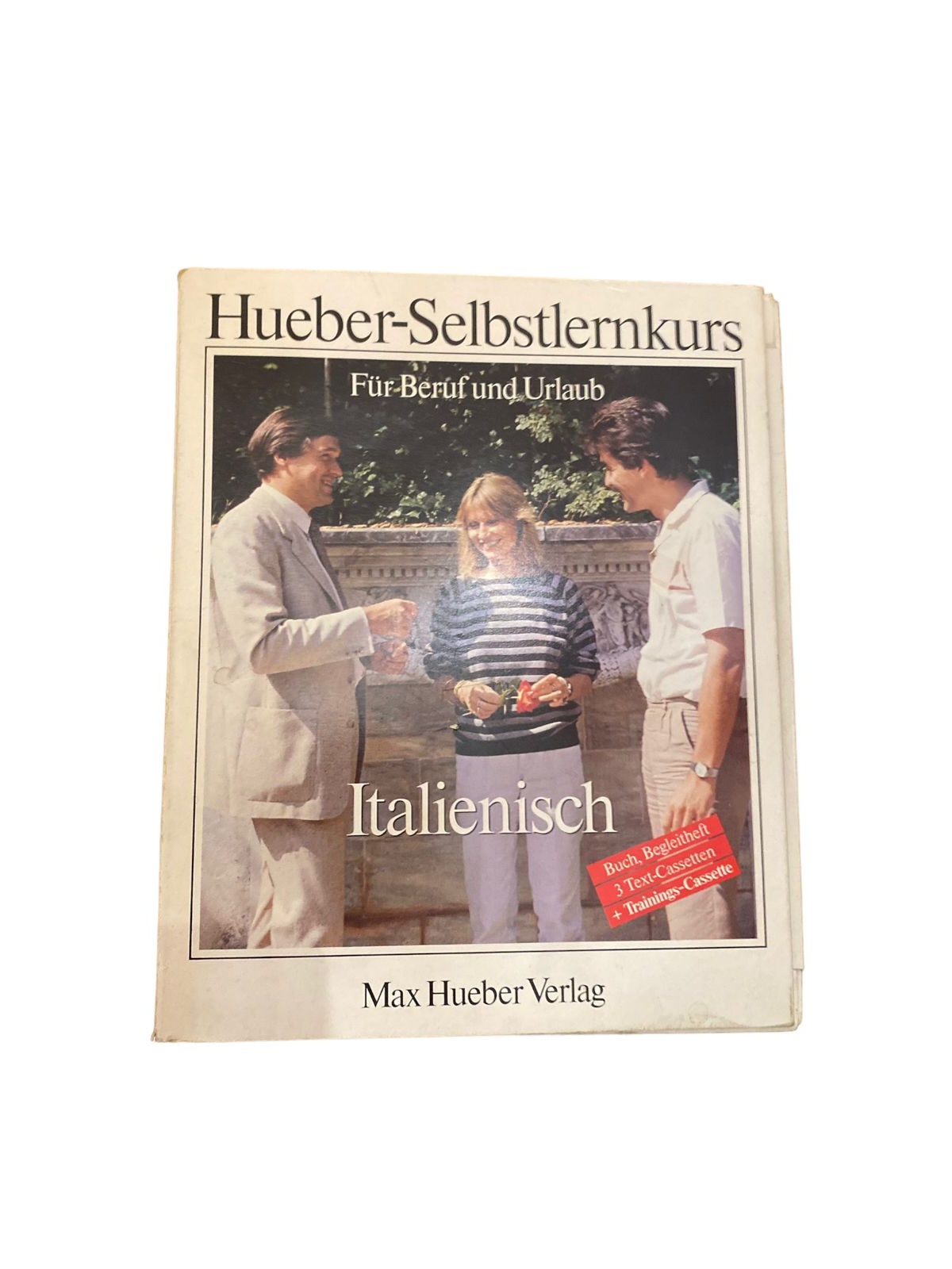 5848 HUEBER-SELBSTLERNKURS ITALIENISCH F. BERUF U. URLAUB 2 BÜCHER 4MCS