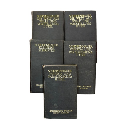 7045 Arthur Schopenhauer SCHOPENHAUERS WERKE: BÄNDE I - V. +Ilus 5 Bde