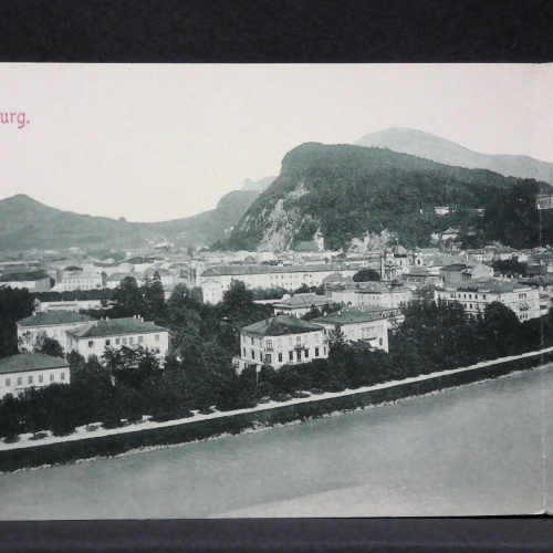Porträtkarte Salzburg Salzach Festung Hohensalzburg JW165648
