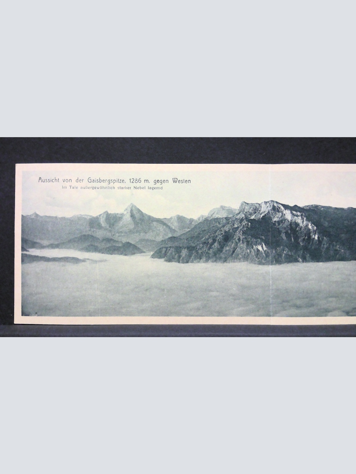 Porträtkarte Aussicht von Gaisbergspitze gegen Westen JW165823