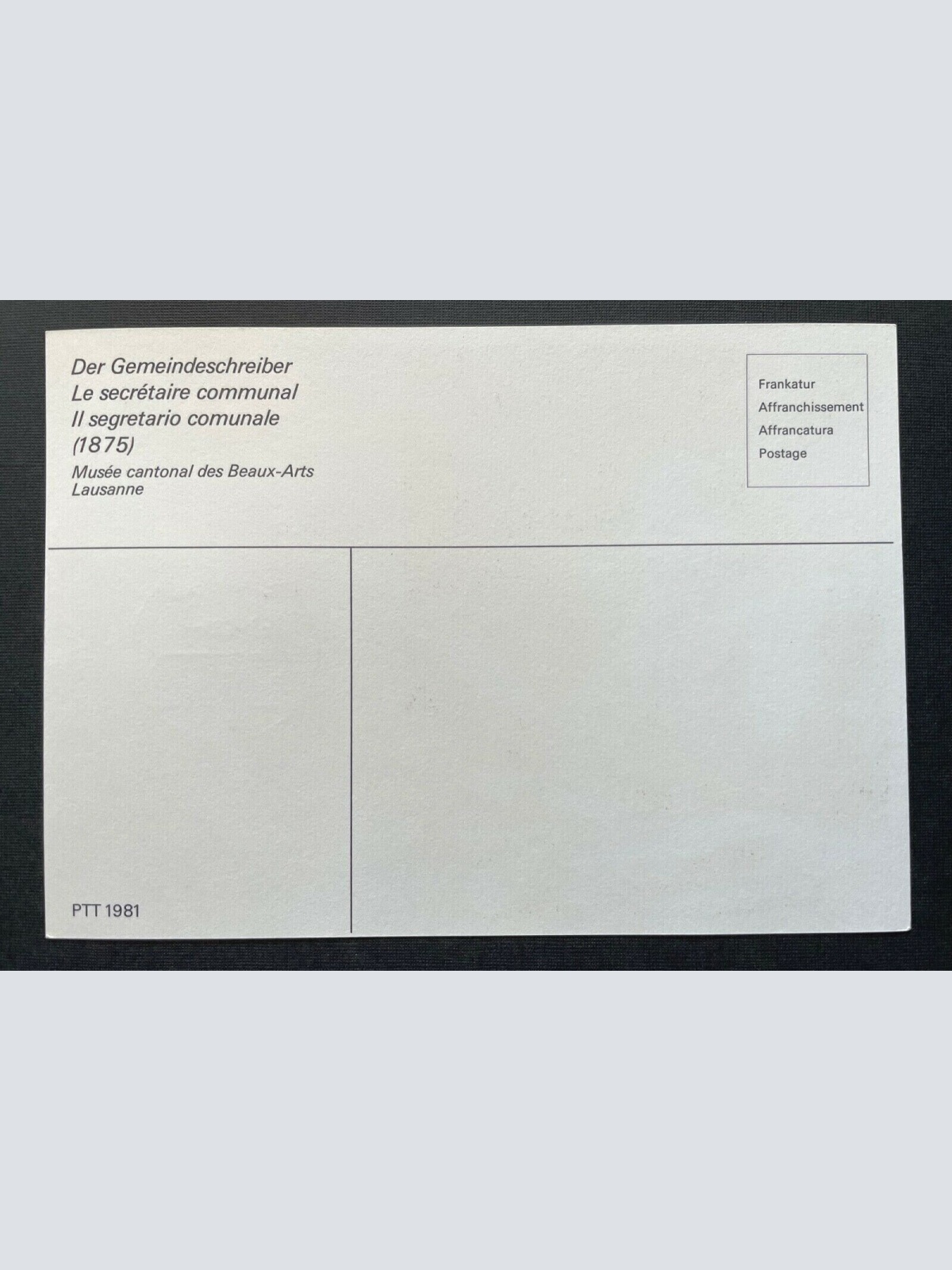 Brief Heimat Albert Anker Gemeindeschreiber Schweiz 1981 ca14,8x10,4cm 410078 PR