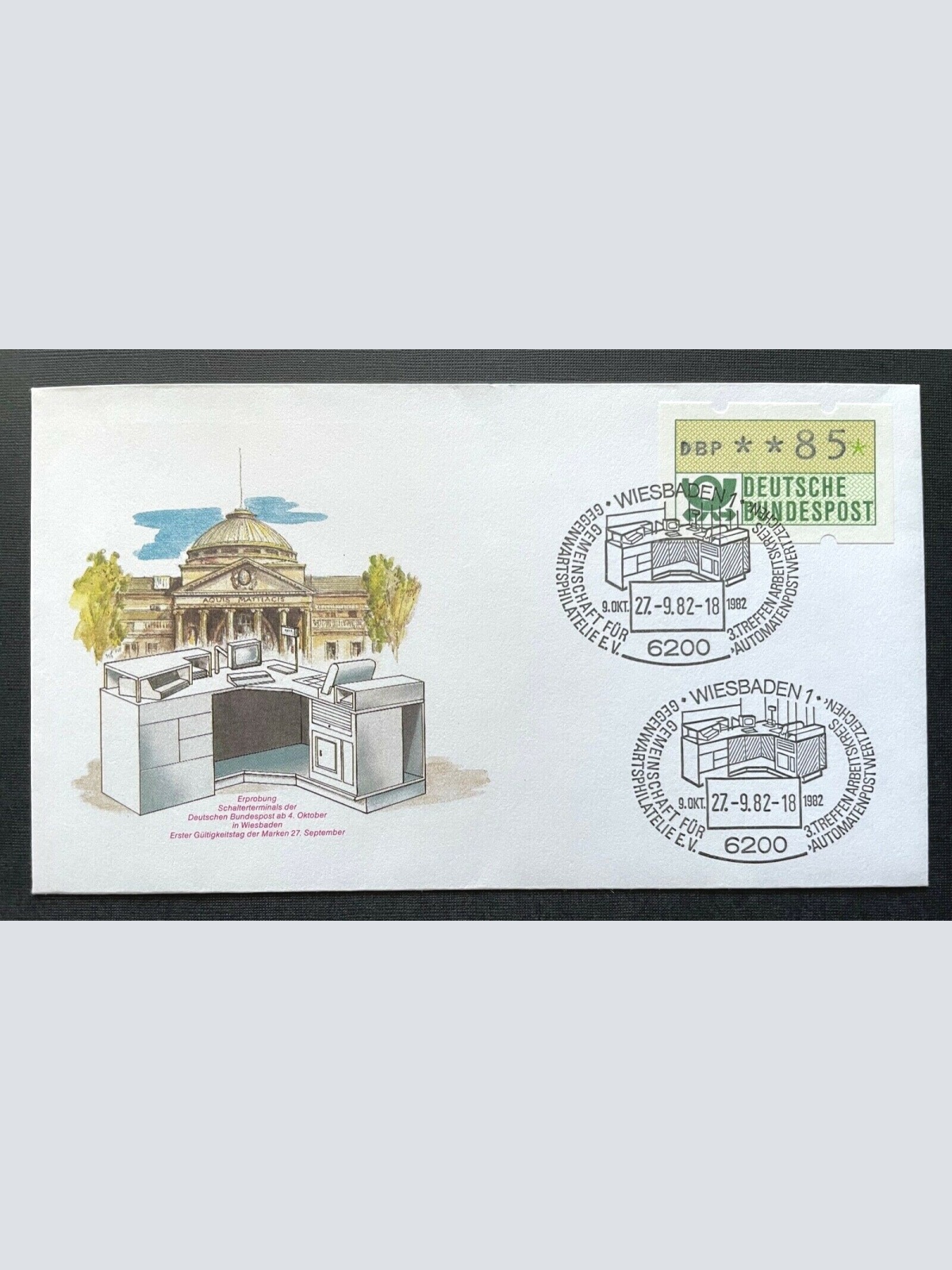 Brief Wiesbaden Deutsche Bundespost Schalterterminal ca.16,4x9,2cm 410077 PR