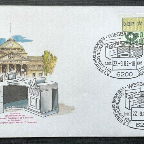 Brief Wiesbaden Deutsche Bundespost Schalterterminal ca.16,4x9,3cm 410317 PR