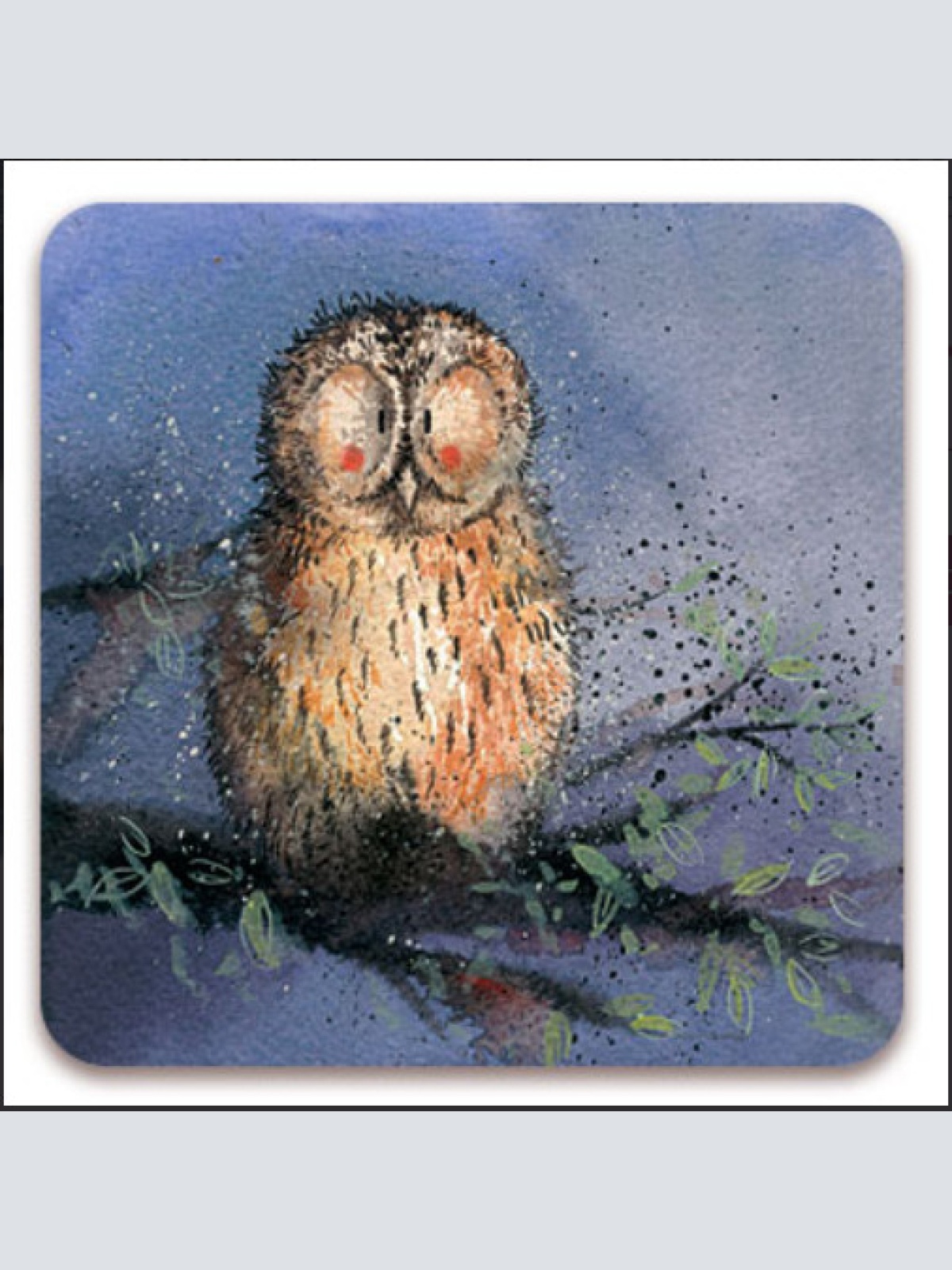 Alex Clark Nacht Eule Night Owl Grußkarte  140x140 mm incl. Umschlag  0012