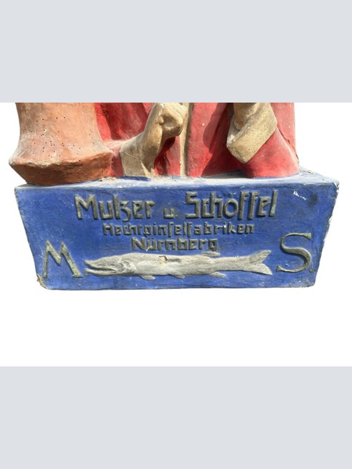 Mulzer & Schöffel Hechtpinselfabrik Nürnberg Hecht Rarität Aufsteller  68x48