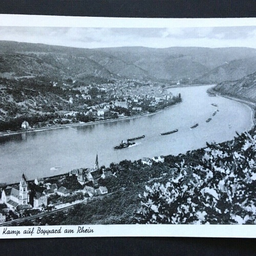 Blick v. Kamp Boppard Rhein Fluss Schiff Rheinland-Pfalz Deutschland 4006471 TH