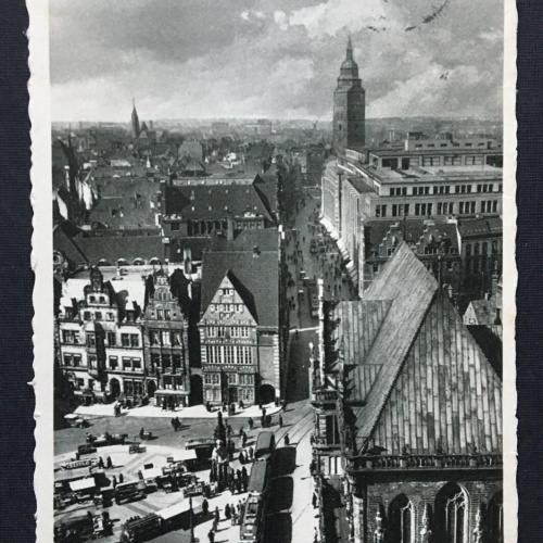 Bremen Marktplatz Obernsstrasse Stadt Turm Strassenbahn Deutschland 4006811 TH