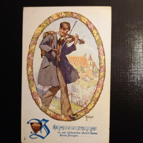 Geigenspieler mit Lied 402219 gr