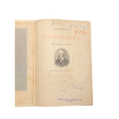 4269 Lübke GRUNDRISS D. KUNSTGESCHICHTE: 1. BAND MIT 397 HOLZSCHNITT-ILLUS.