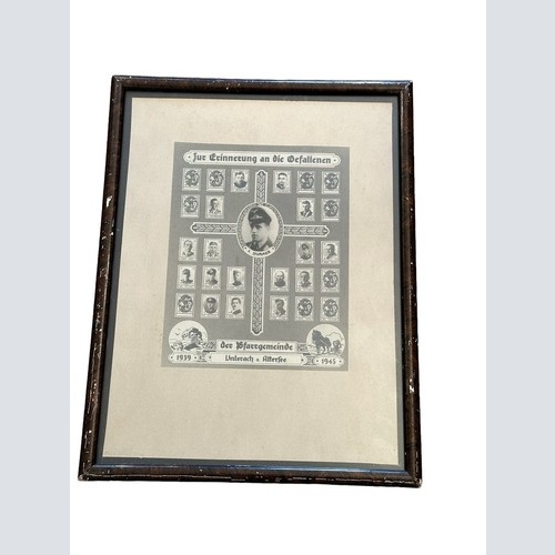 Zur Erinnerung an die Gefallenen Unterrach am Attersee 1939-45 41x31 cm 64581