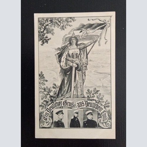 Ein Deutscher Gruß Aus Deutschem Land Frau Mit Schwert 0135 Ga E