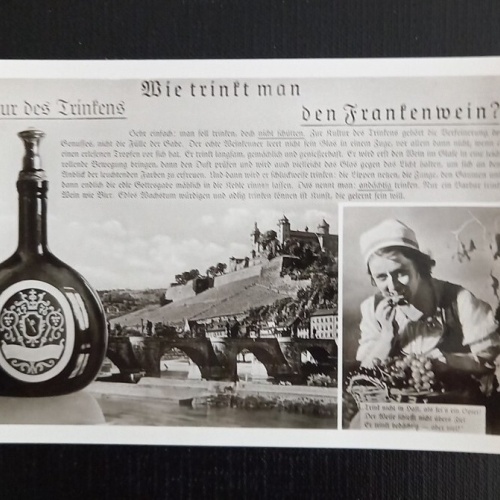 Kulturcdes Trinkens Frankenwein Frau Mit Korb Trauben 650143 Ga E