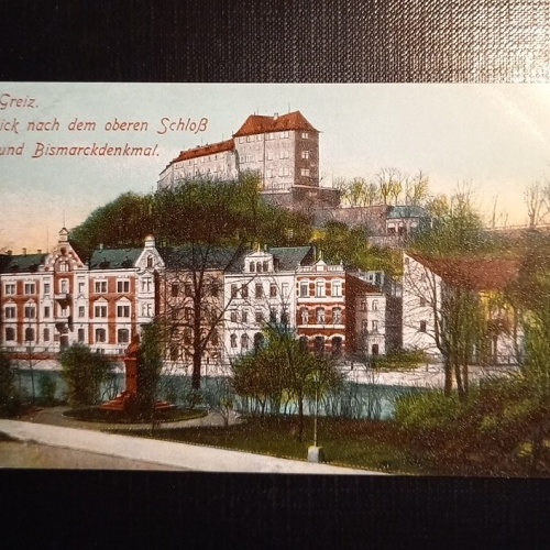 Greiz Blick Nach Dem Oberen Schloß Und Bismarckdenkmal 056 Ga B