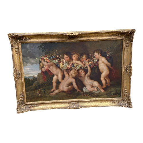 Kopie Nach Rubens Jos. Schuster 1 Hälfte 20. Jhdt. gerahmt ca. 92x70 Öl/Leine