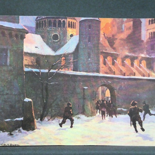 Salzburg Kinder Winter Künstlerkarte Jung Ilsenheim JW 21214