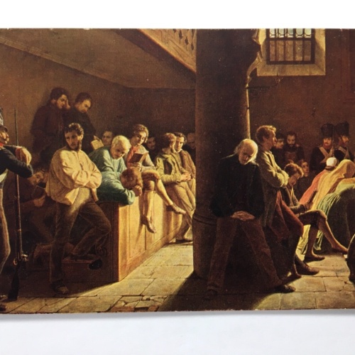 Verbrecher in der Kirche (W. Heine) - Künstlerkarte 40206 TH