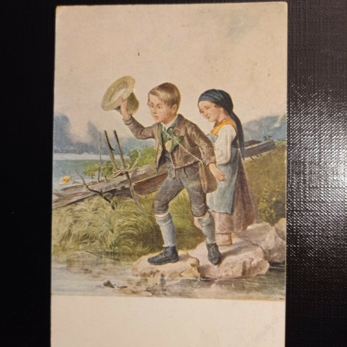 Mädchen und Bub - Glückwunschkarte 402292 gr