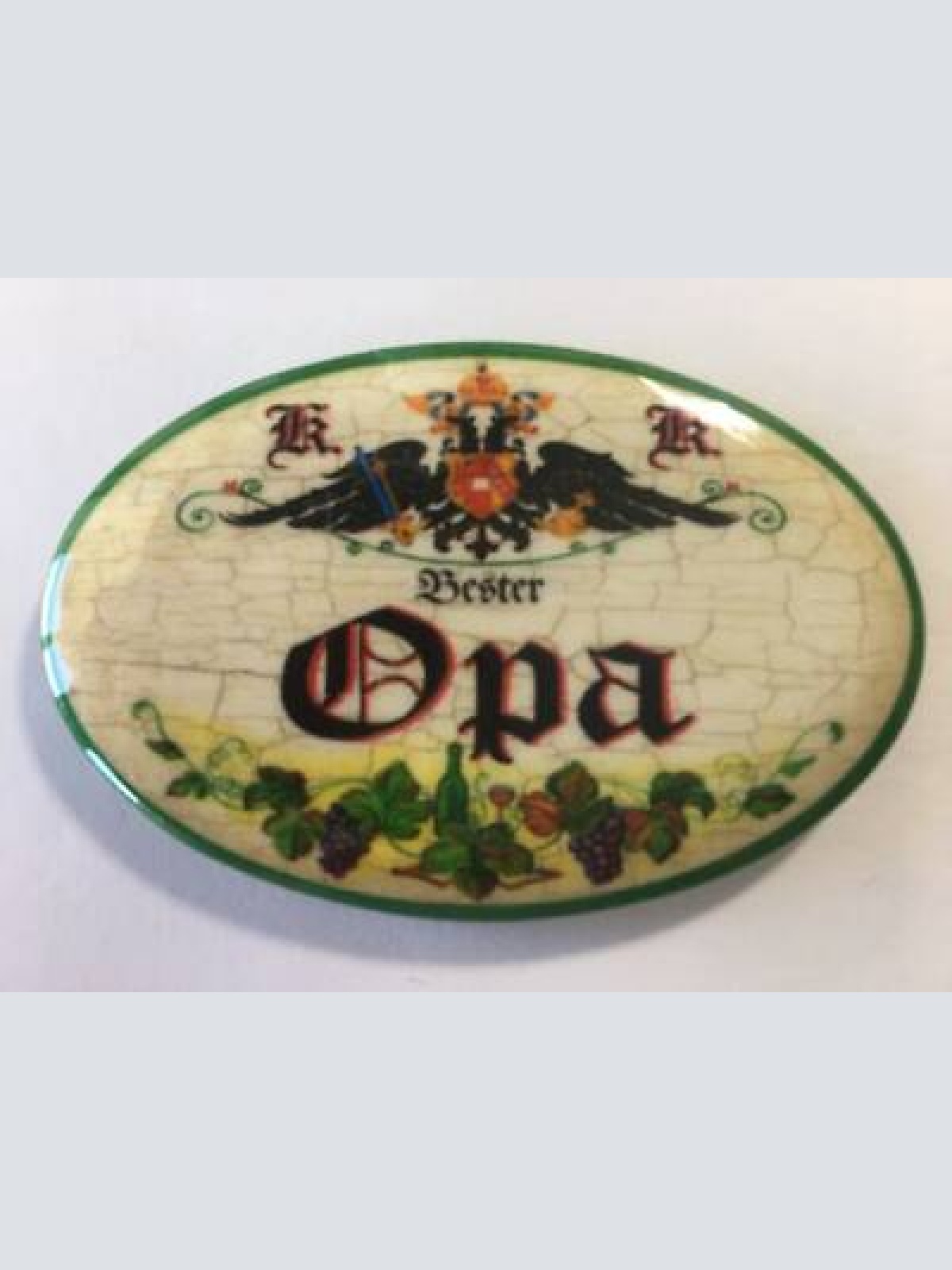 Nostalgie flaschenöffner magnet bester opa weinglas weintrauben