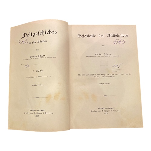 1162 Oskar Jäger GESCHICHTE DES MITTELALTERS HC + ABBILDUNGEN