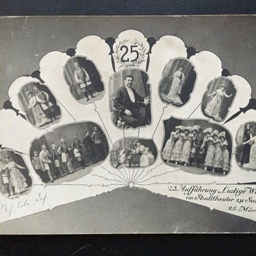 25. Aufführung "Lustige Witwe" - Stadttheater Salzburg 1907 Collage 400677 TH