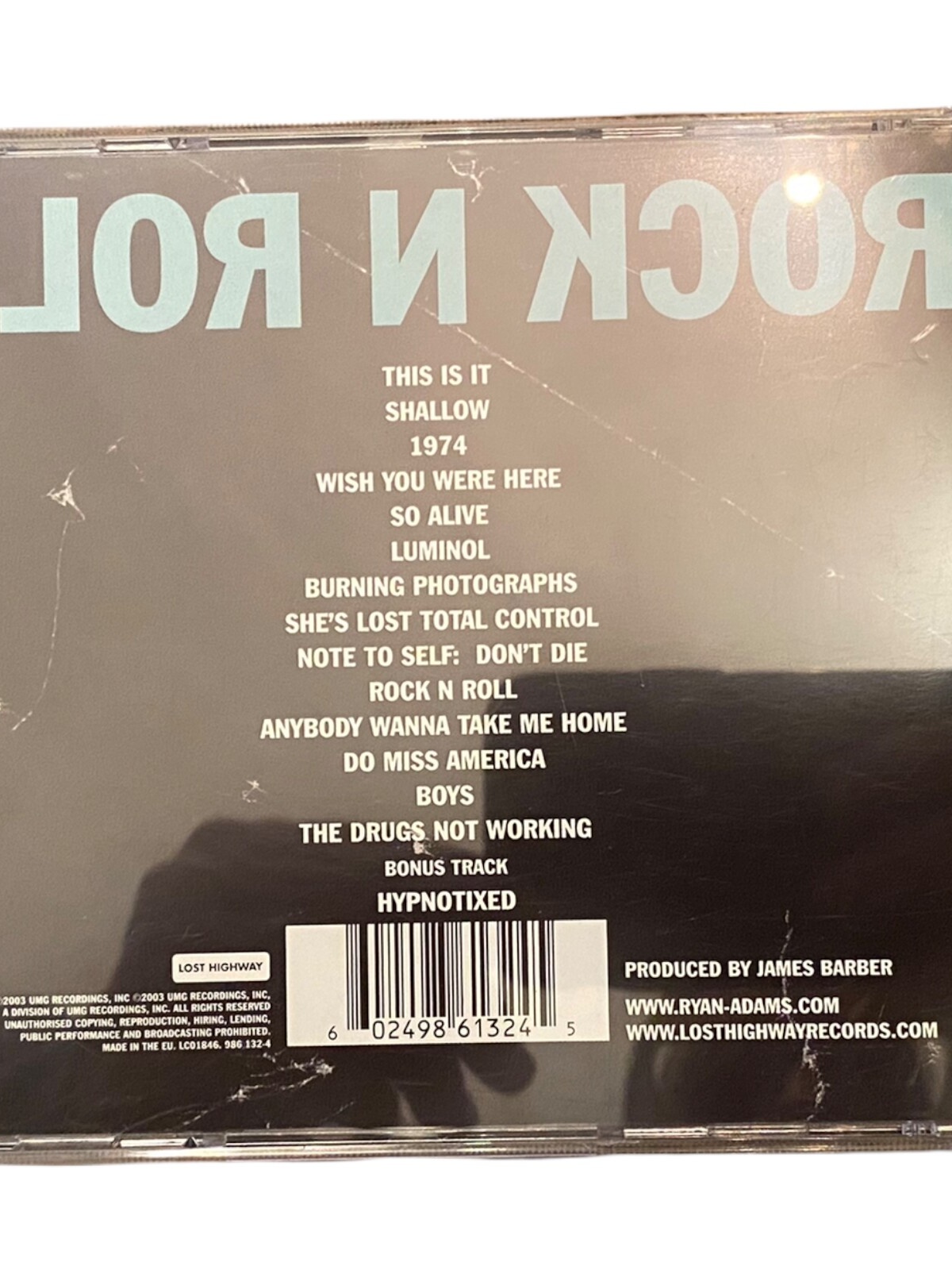 1547 UMG Recordings RYAN ADAMS - ROCKN ROLL HC JAMES BARBER