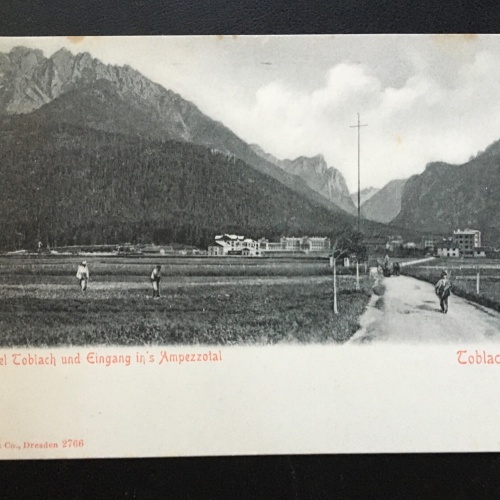 Toblach - Hotel Toblach und Eingang in's Ampezzotal - Südtirol Italien 400697 A