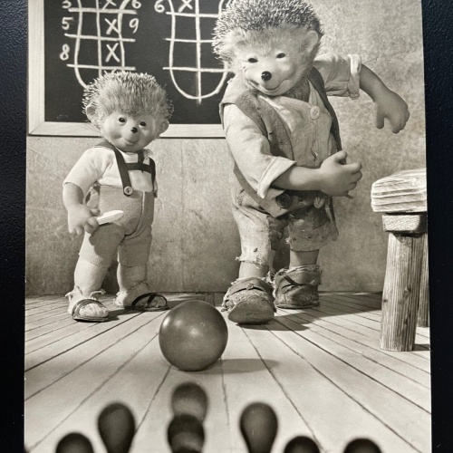 Mecki Igel Gut Holz Kegeln Bowling Kind Vater Kugel Puppe Hörzu Diehl 400613 TH