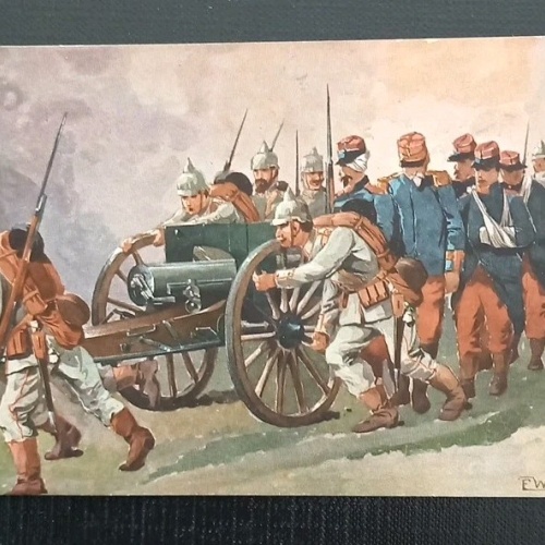 Erbeutung Eines Französischen Geschützes Soldaten Wehrmann 00314 Gr