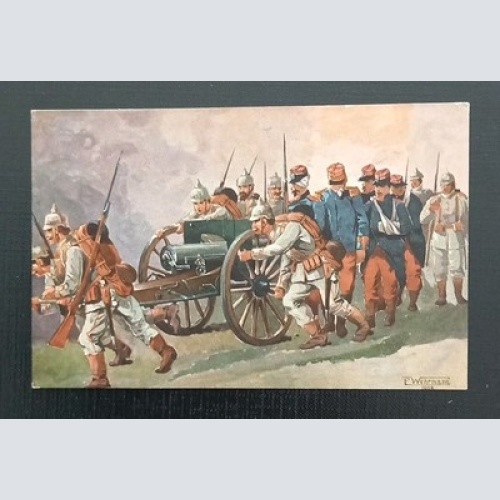 Erbeutung Eines Französischen Geschützes Soldaten Wehrmann 00314 Gr