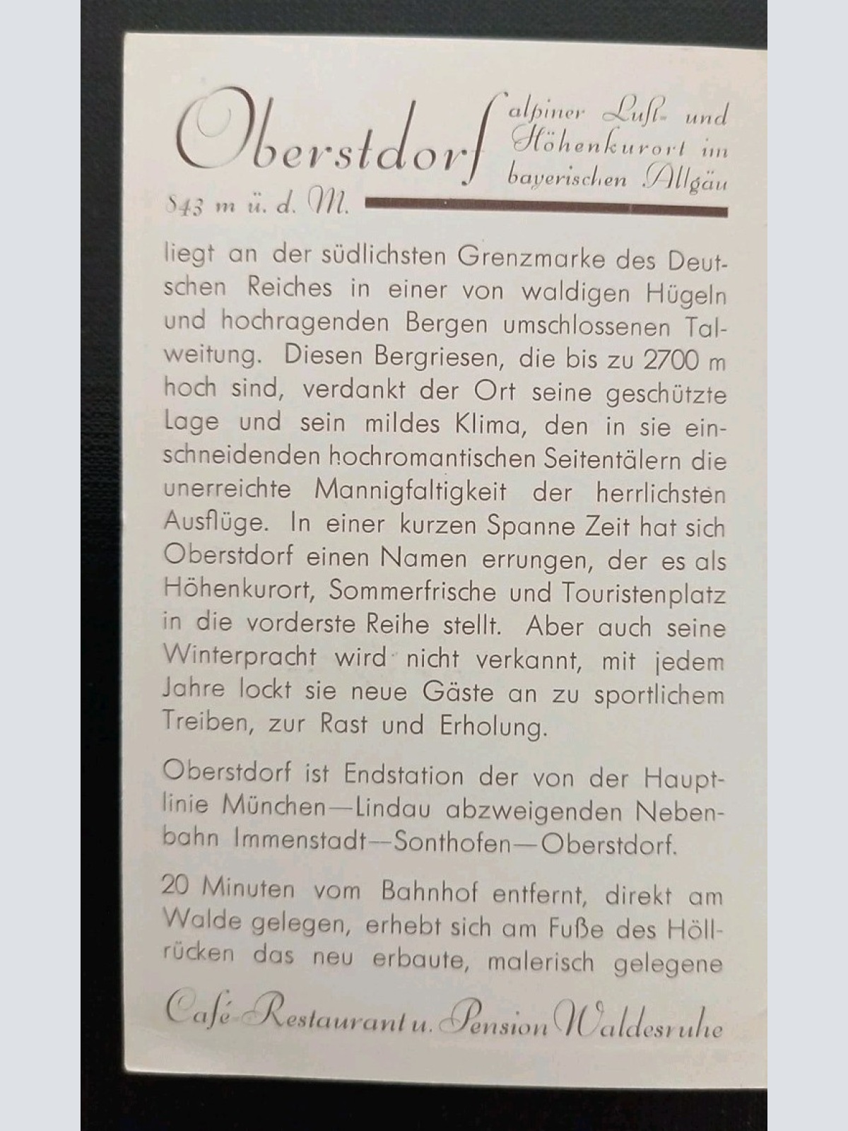 Cafe Und Pension Waldesruhe Oberstdorf Allgäu 140447 Gr