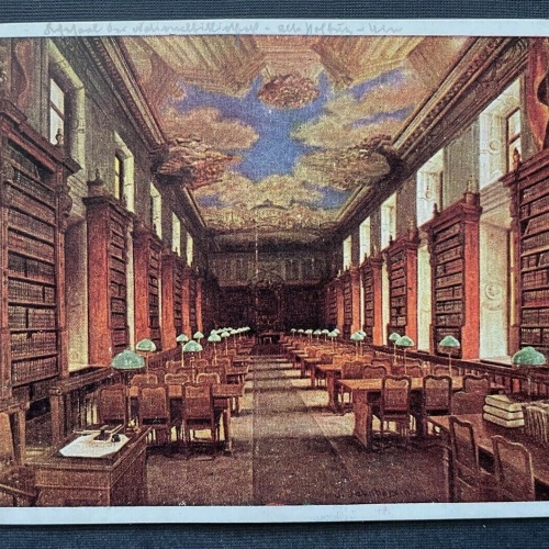 Wien ehem. Hofburg Lesesaal Nationalbibliothek Innenansicht Buch Tisch 410774 TH