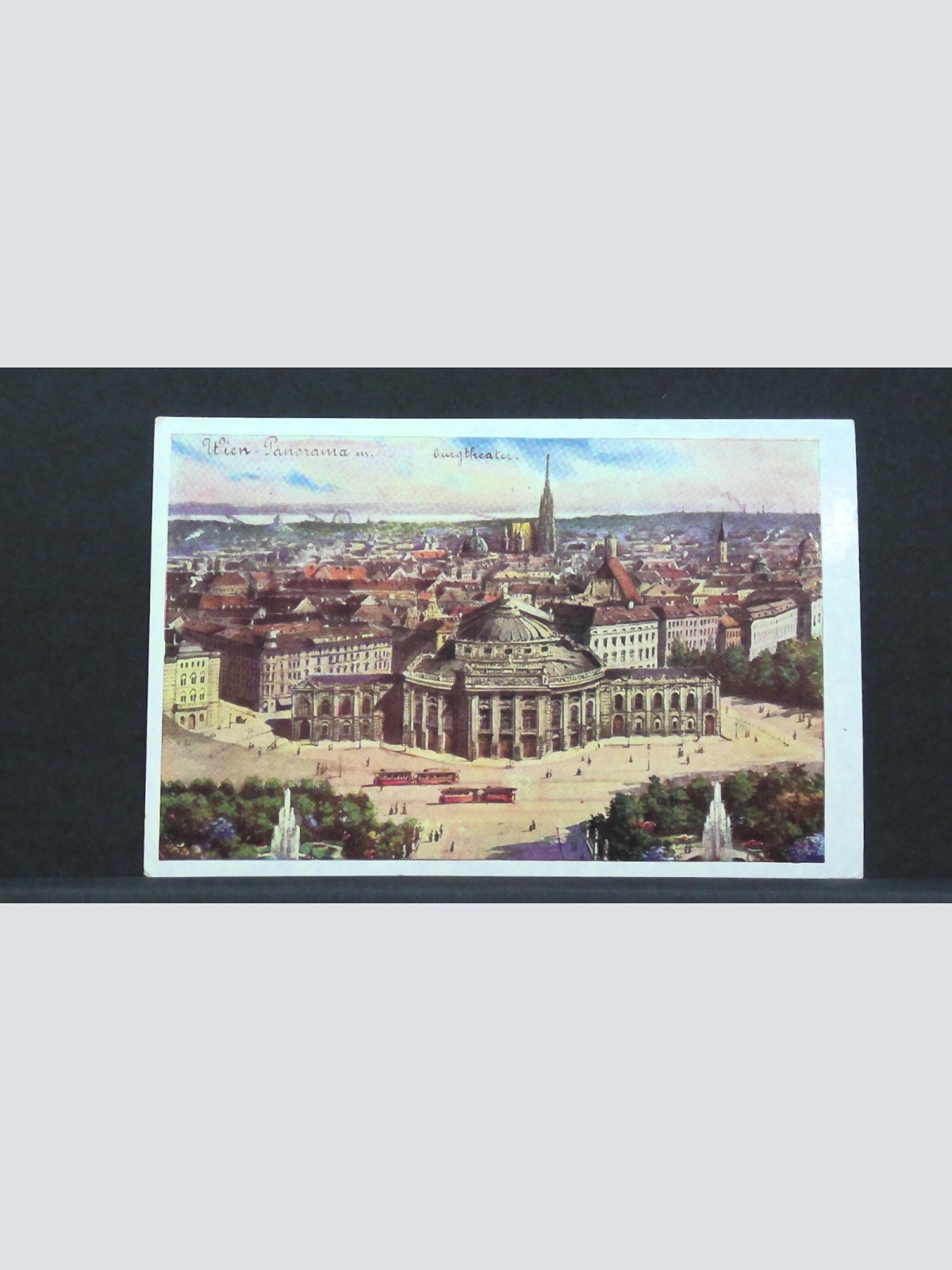 Wien Panorama mit Burgtheater Luftbild Gemälde JW 500180 F