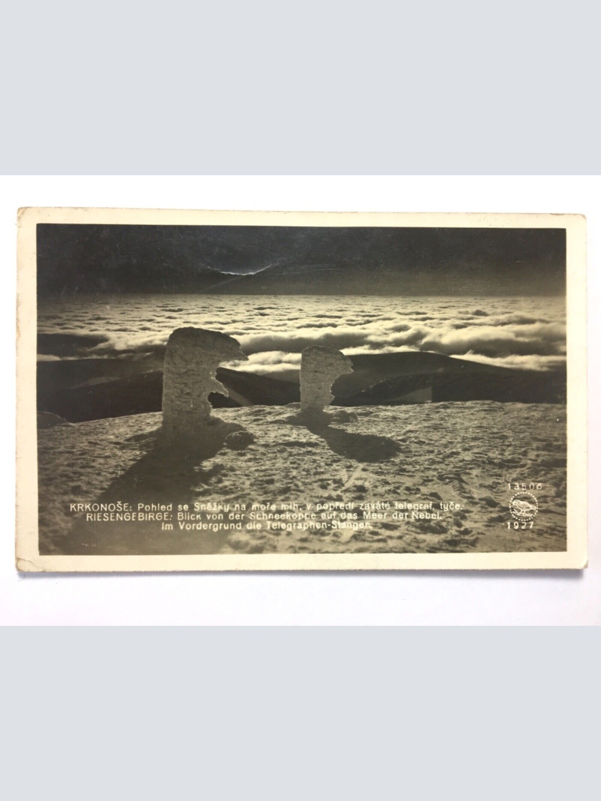 Riesengebirge - Krkonose - Blick von Schneekoppe - Telegraphen-Stangen 40283 TH