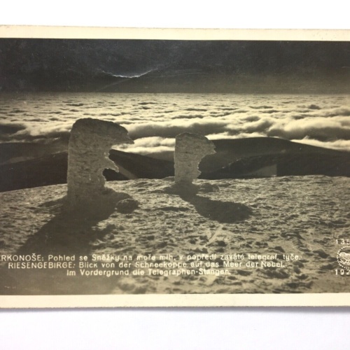 Riesengebirge - Krkonose - Blick von Schneekoppe - Telegraphen-Stangen 40283 TH