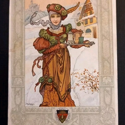 Künstlerkarte Deutsche Schulverein Wo Holde Frauen Gastlich Walten 600568A Gr