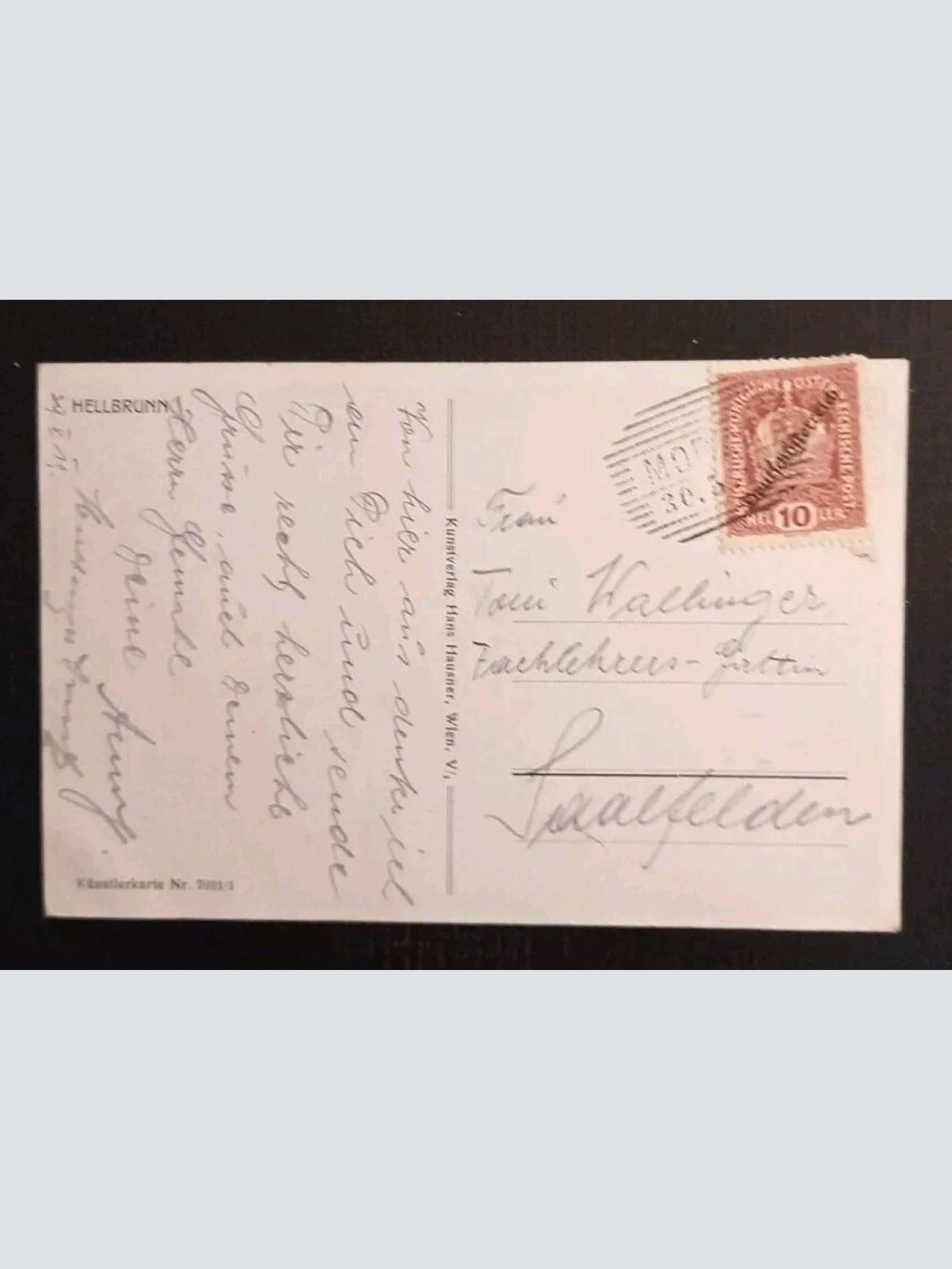 Künstlerkarte Salzburg Hellbrunn 600593A Gr