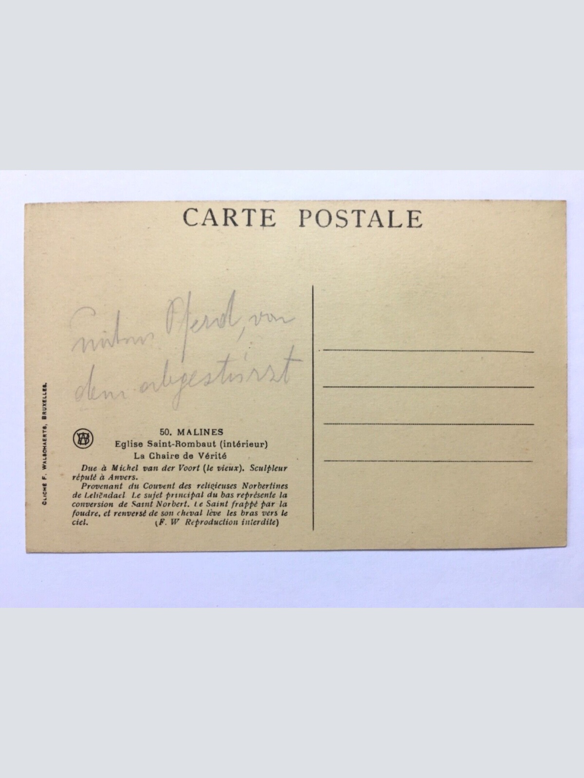 Mechelen - Kathedrale von Mecheln - Innenraum & Kanzel 40280 TH