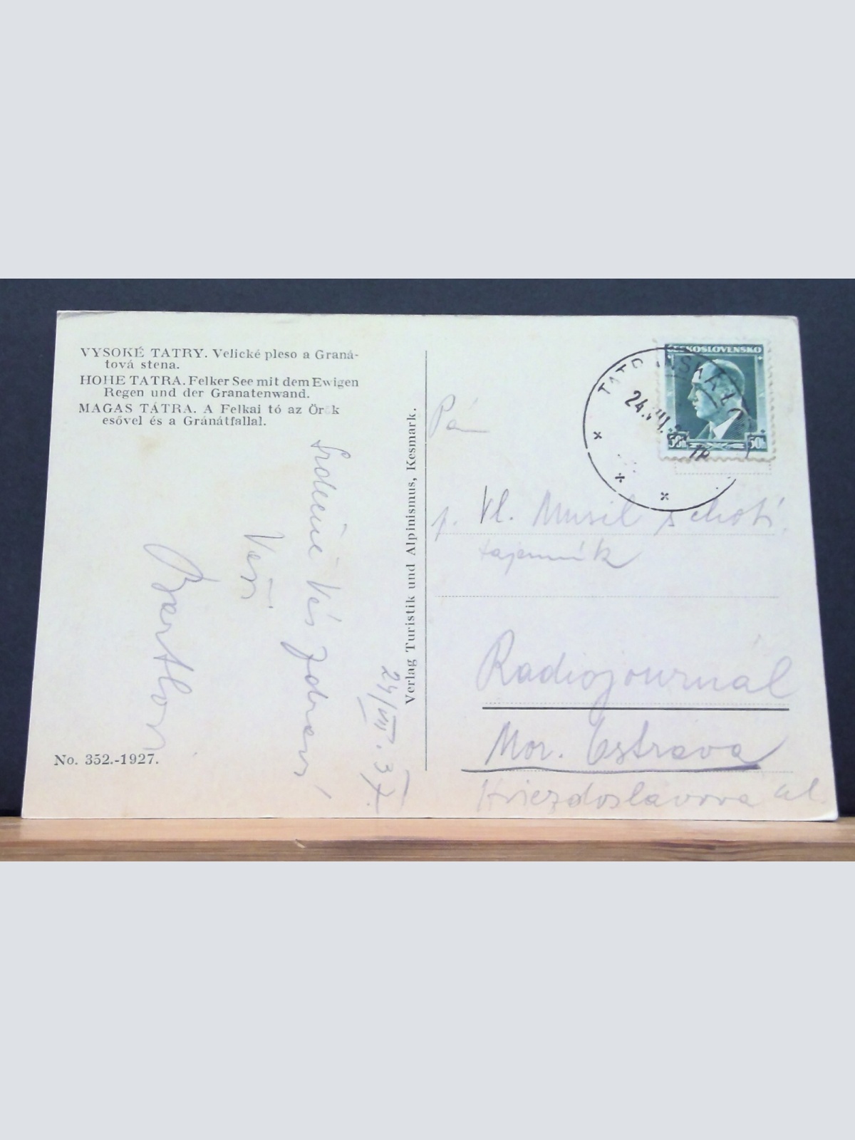 Hohe Tatra Felker See mit dem Ewigen Regen und Granantenwand JW 650468 C