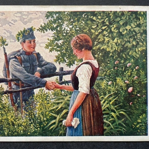 Als er wieder kam Rückkehr Soldat Krieg Uniform Frau Kleid Tracht 400273 TH