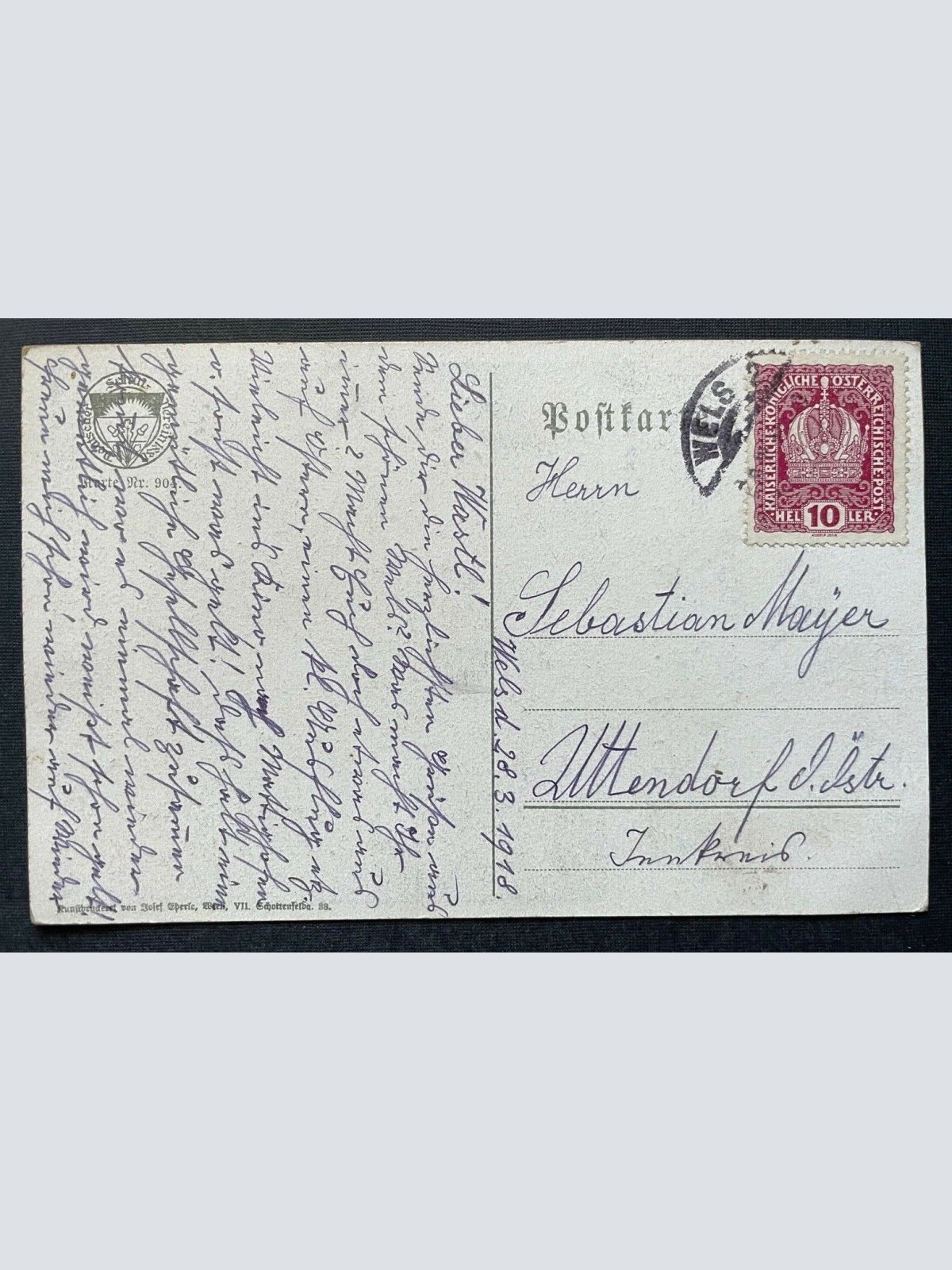 Deutscher Schulverein Lindenbaum Noten Lied Weg Haus 400327 TH A