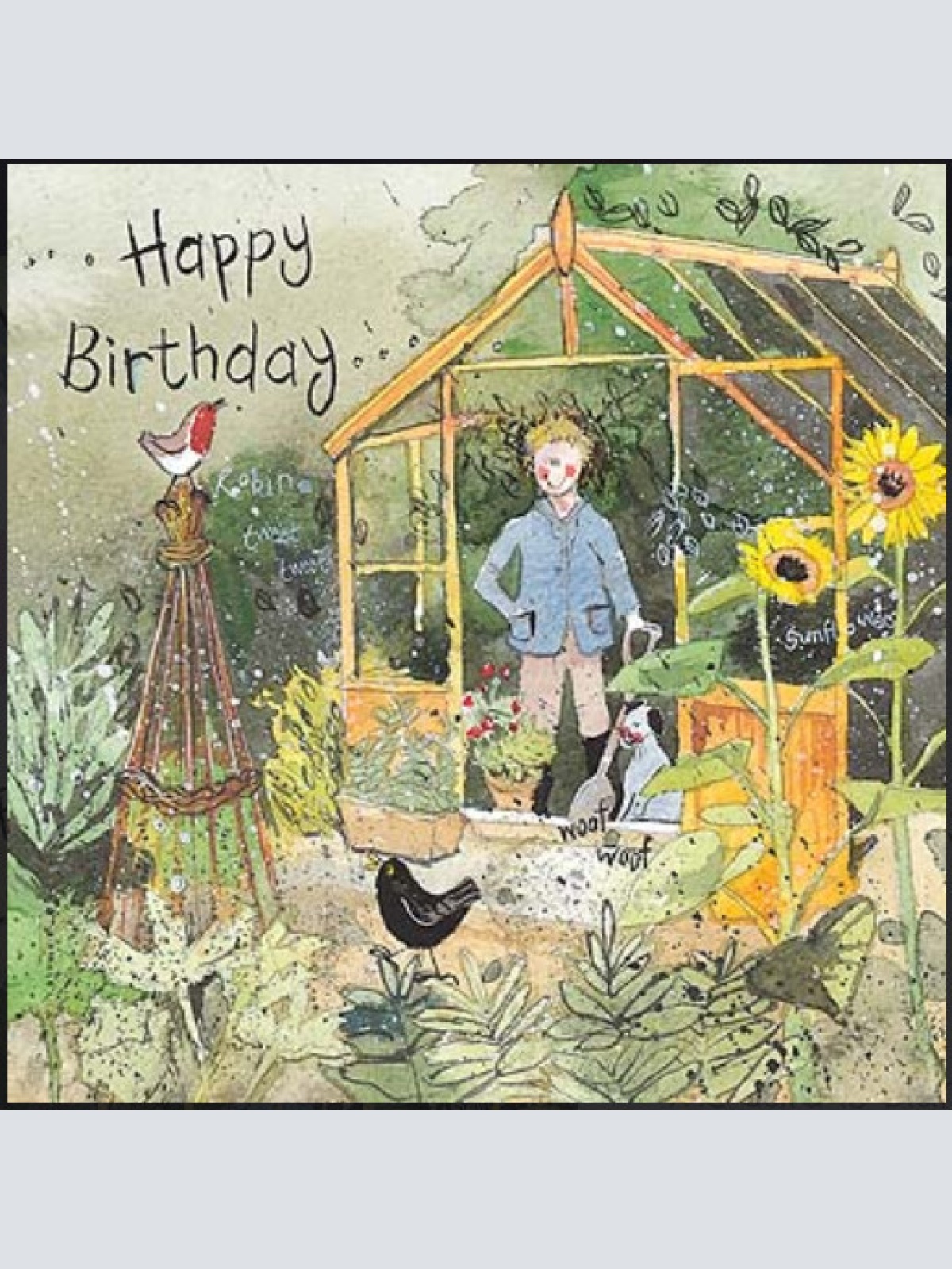 Alex Clark Gewächshaus Sommergarden Birthday 140x140 mm incl. Umschlag  0037