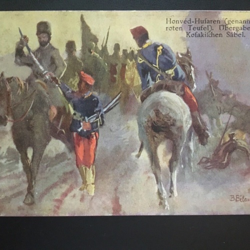 Honved-Husaren Rote Teufel(B.Belavazy) - Übergabe d. Kosakischen Säbel 270065 TH