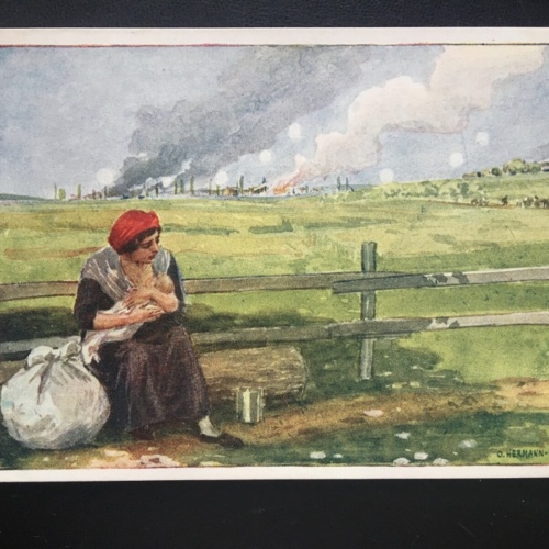 Mutter mit Säugling (O.Hermann-Lamb) - Vor angegriffener Stadt 270102 TH