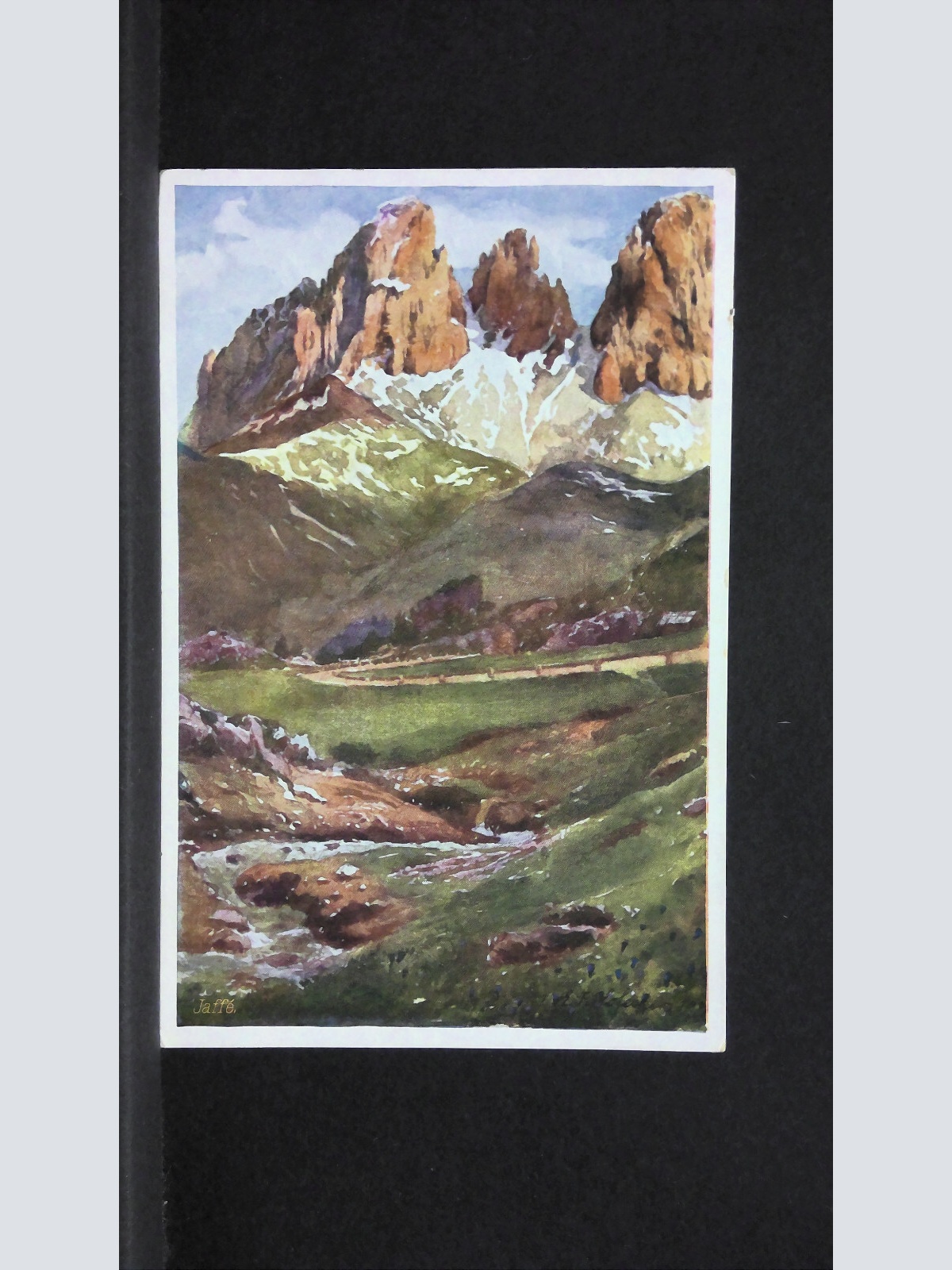 Langkoflergruppe Berge Straße Gemälde 30131 jw J