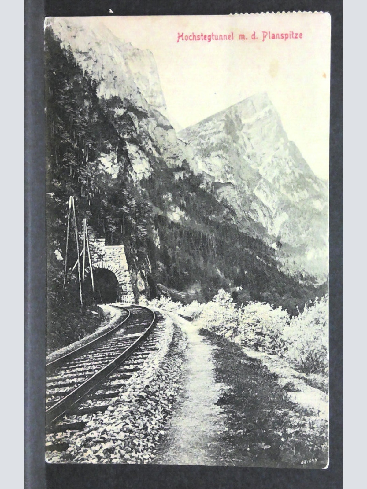 Hochstegtunnel mit der Planspitze Eisenbahn Schienen 30039 jw J