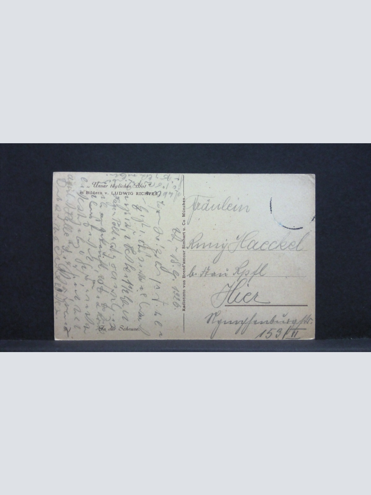 Ludwig Richter Unser tägliches Brot Künstlerkarte 82029 jw J